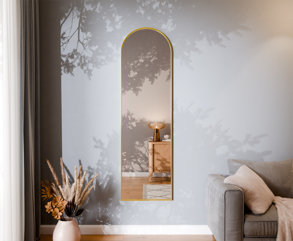 LUSTRO SREBRNE ARTUR RAMA ALUMINIUM WĄSKA CZARNA 120x40